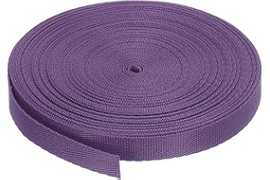 MECCANIXITY Flat Nylon Webbing Strap 3/8 Inch 10 Yards Polypropylene Webbing Bean Purple for Backpack, Luggage-Rack, Outdoor 