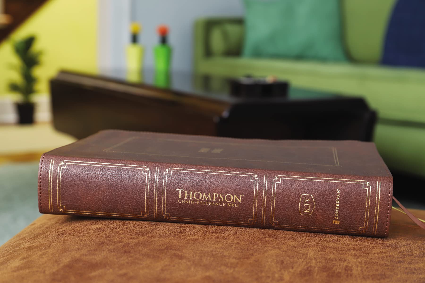 KJV, Thompson Chain-Reference Bible, Large Print, Leathersoft, Brown, Red Letter, Comfort Print KJV, Thompson Chain-Reference Bible, Large Print, Leathersoft, Brown, Red Letter, Comfort Print Imitation Leather