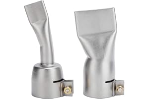 2Pcs Flat Welding Nozzle 20mm Flat Welding Nozzle Stainless Steel 40mm Weld Plastic Welder Tip Welder Tool Sanding Tools for 