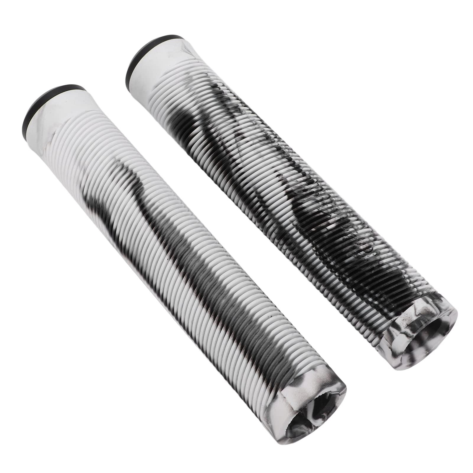 Dilwe Bike Handlebar Grips, 16cm Anti Slip TPE Rubber Handle Grips Bicycle Accessory for Fixed Gear Bicycle(grey white black) Bicycles and spare parts