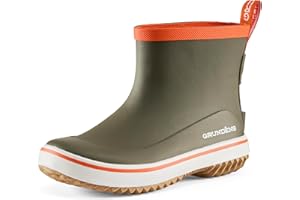 Grundéns Kid's Guppy Rain Boots - Lightweight Rubber Waterproof Kids and Toddlers Shoes, Easy-On Loop, Girls Rain Boots and Boys Rain Boots