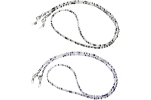 humlbird 2 Pcs Glasses Chain Mask Lanyard Strap Mask Chain Face Mask Holder Around Neck Eyeglass Chain for Women Stylish