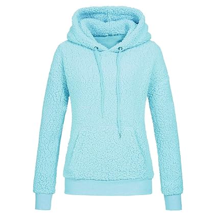 TUDUZ Damen Langarm Hoodies mit Knopf Gedruckt Kapuzenpullover Pullover Herbst Winter Sweatshirt
