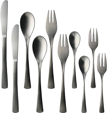 Amazon Co Jp ナガオ 燕三条 和洋折衷 ディナーカトラリーセット 10本 ナイフ スプーン フォーク 18 8ステンレス 日本製 ホーム キッチン