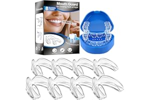 Mouth Guard for Grinding Teeth at Night,8 Packs Mouth Guard for Sleeping,Moldable Night Guards for Teeth Grinding,Comfortable