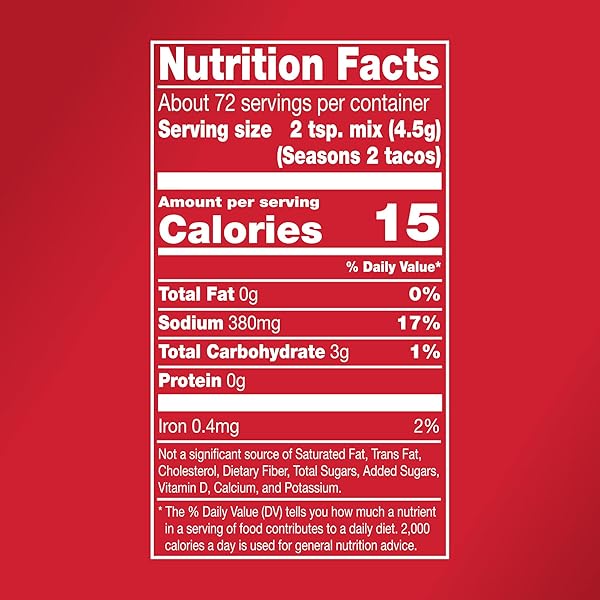 MCCORMICK ORIGINAL TACO SEASONING MIX, 12 OZ