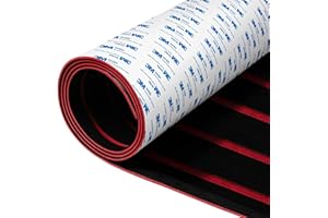 Fullfire EVA Foam Boat Flooring with 3M Self-Adhesive Backing, Marine Decking Faux Teak Deck Sheet for Jon Boats Pontoon Boat Yacht RV Jet Ski Kayak Floor 96"x47"/35"/23.5"/15.5", 47"x15.5"