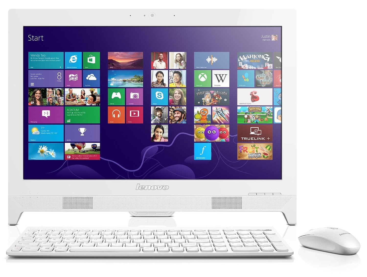 Lenovo C260 19.5 inch AllinOne Desktop PC (White) (Intel Pentium I