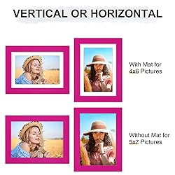 Vittanly 5x7 Picture Frame, Display Pictures 4x6