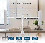 BONTEC Dual Monitor Arm Desk Mount 13-27 Inch VESA 75x75/100x100 White view 5