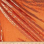 Mini Sequin Mesh Rust Orange Fabric By The Yard