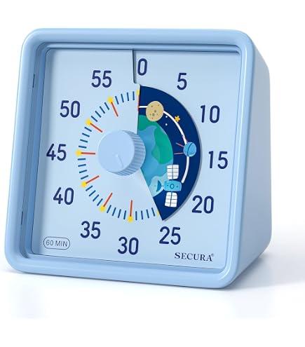 Minuteur Visuel Pour Enfants SIMQELLI 60 Min - Motif Arc-en-ciel, Modes Silencieux/sonore, Outil De Gestion Du Temps