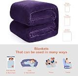 EHEYCIGA Fleece Blanket Throw 150x200cm Purple Microfiber Soft Plush view 5