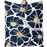 Zzkol Boho Floral Flannel Throw Blanket, Inspirational You are So Loved Flowers Birthday Gifts for Kids Men Women, Bohemian Soft Blankets for Bedding Sofa 50" x 60"