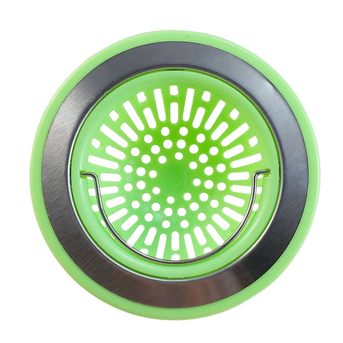 2 Set of Kitchen Sink Strainers with Handle, Durable Plastic Waste