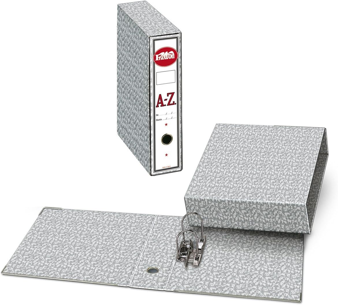 Archivador A-Z PRAXTON Gris Jaspeado, Folio 75 mm. + Caja.: Amazon.es: Oficina y papelería