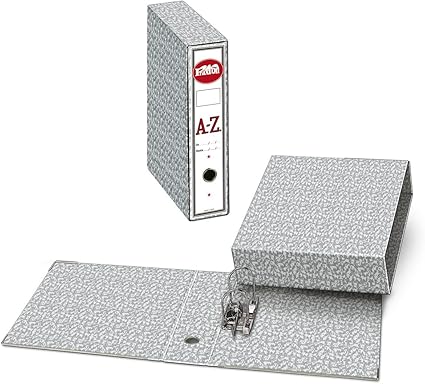 Archivador A-Z + Caja PRAXTON Gris Jaspedado, Din-A4 75 mm.: Amazon.es: Oficina y papelería