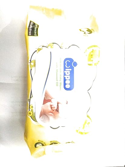 Wippee Baby Wipes with almond oil (80 Wipes, Pack of 3, 240 Sheets) (pack of 3)