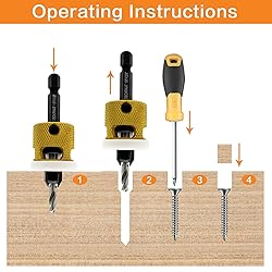 Hex Shank Countersink Drill Bit Set 3Pc #10#12#14