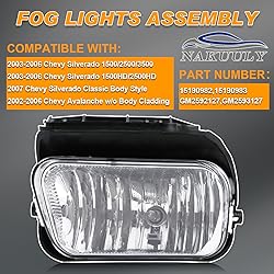 Nakuuly Fog Lights Compatible With 2003-2006 Chevy