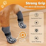 PICK FOR LIFE 2 Pairs Anti-Slip Dog Socks with Grips Size S Grey view 2