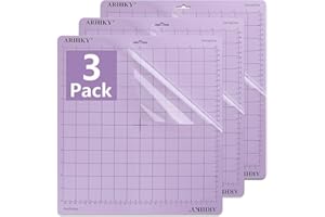 ARHIKY StrongGrip Cutting Mat 12"x12" for Cricut Maker 3/Maker/Explore 3/Air 2/Air/One Strong Adhesive Sticky (3Pack)