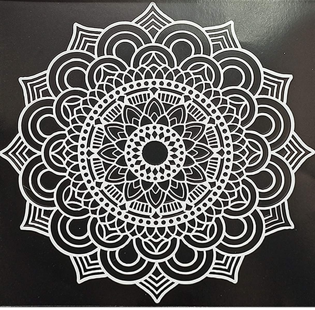 CrafTreat Reusable Mandala Template Stencil for Painting on Wood, Canvas, Paper, Fabric, Floor and Wall - Mandala -6X6 Inch - DIY Art and Craft Stencils - Large Stencil Mandala Wall Art