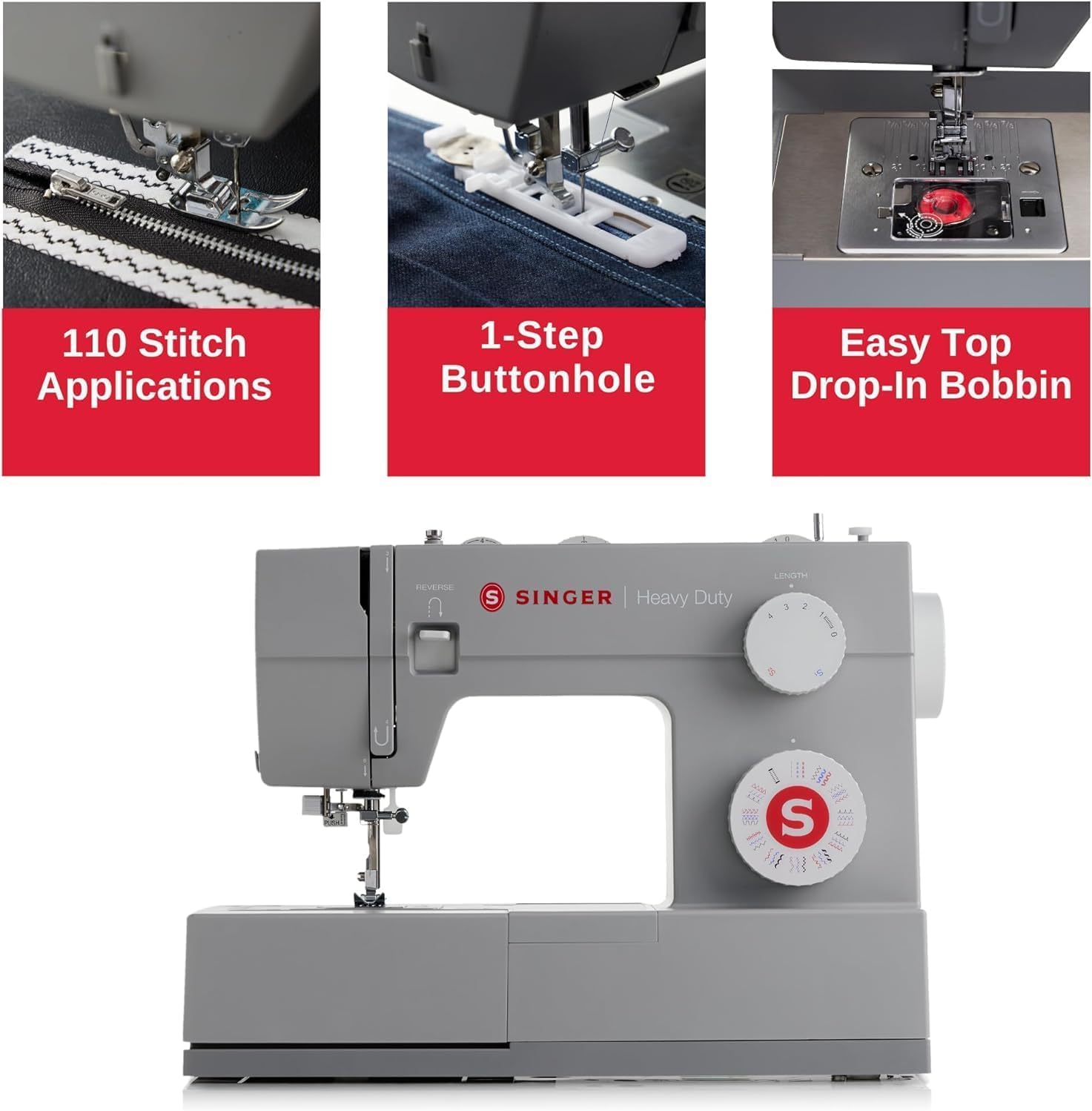 Singer Sc. 110 Mua SINGER Heavy Duty Holiday Bundle - 4452 Heavy Duty Sewing Machine ...