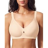 SINFLA Womens Wireless Bra No Underwire Comfort Seamless Bras Buttery Soft Bralette Full Coverage Everyday Bra