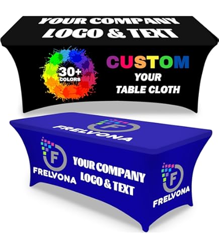 Nappe Personnalisable En élasthanne - 1,8 M - Personnalisable Avec Logo Professionnel Ou Texte - Pour Anniversaire, Mariage, Salon De Travail, événements