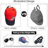 Vibbang Adhesive Hat Holder 10 Pack Wall Mount No Drilling White Hat Rack view 3