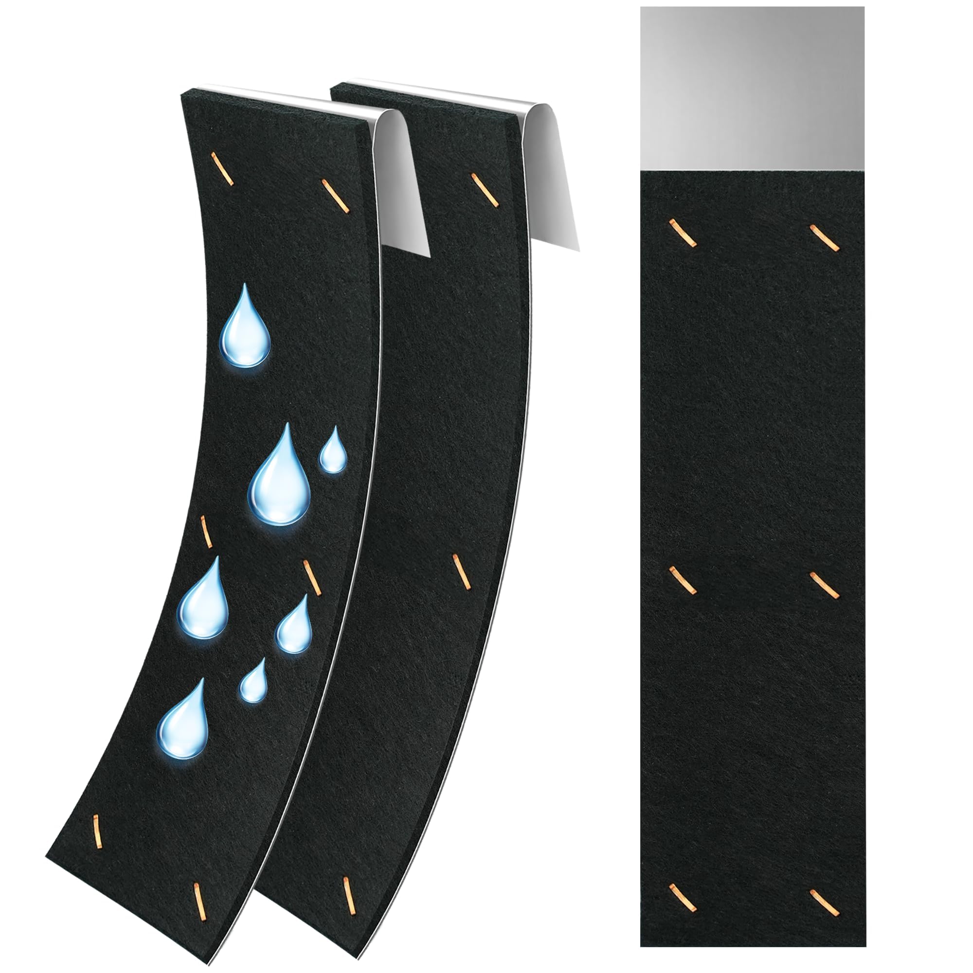 Photo 1 of Joewuzun Gutter Noise Dampener- 2 Pack 11.8" x 2.7" Rain Gutter Downspout Silencer Portable Gutter Silencer Insert Adjustable Gutter Drip Silencer- 2in x 3in