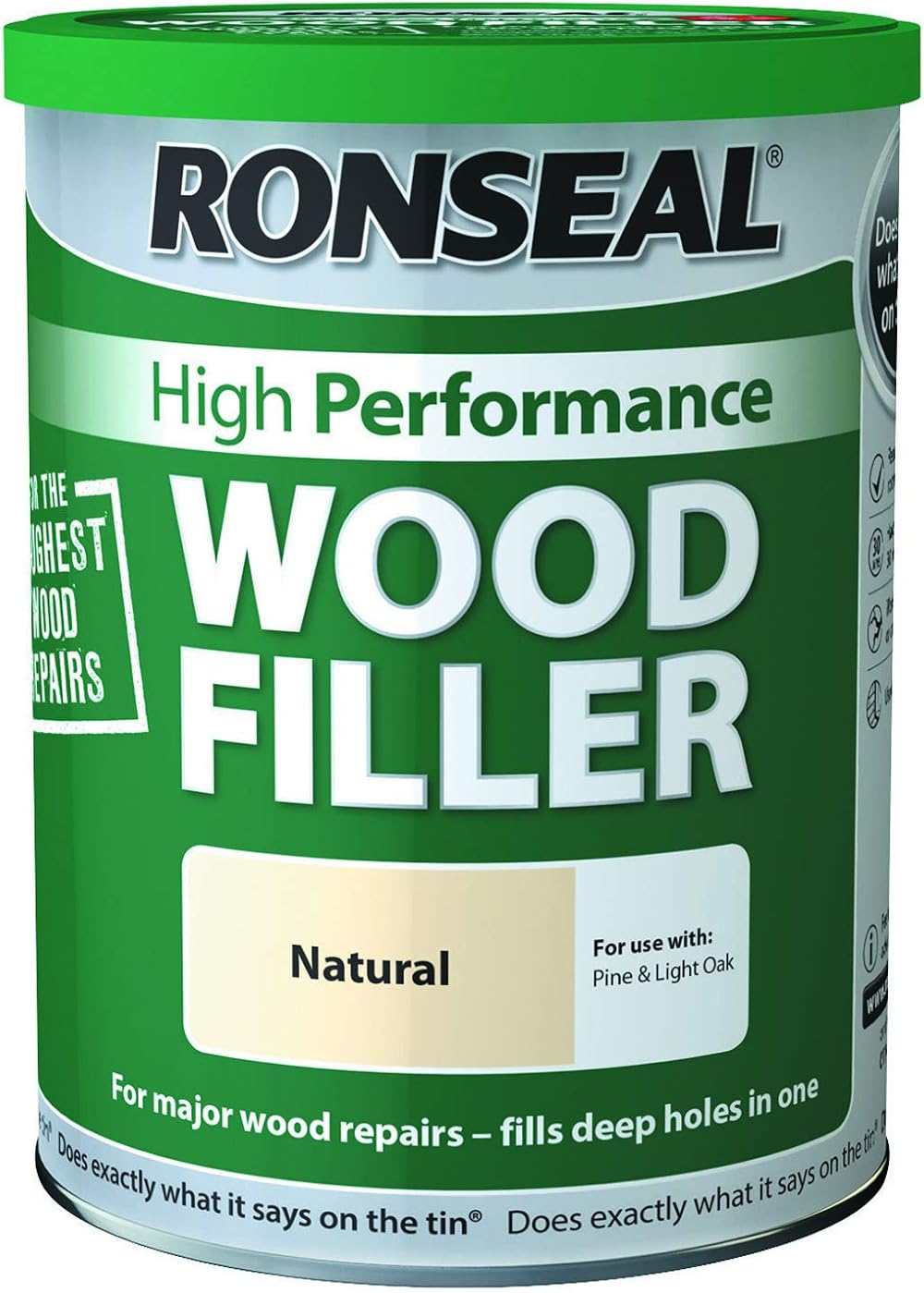 Ronseal High Performance Wood Filler Natural 1Kg Repair Rot Interior Exterior