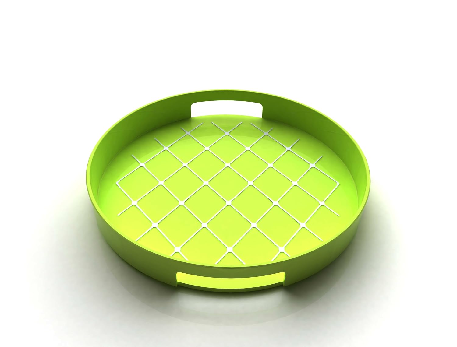 Plateau De Service Rond En Bois 30 Cm Anti-dérapant - Plateau Petit Déjeuner Élégant