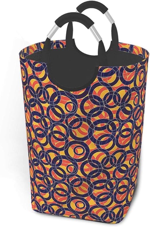 WINCAN Bolsa de lavandería,Círculos superpuestos,Cesta de lavandería