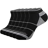 JOYNÉE Mens Low Cut Athletic Cushion Socks Comfort Running Ankle Socks with Moisture Wicking 6 Pack
