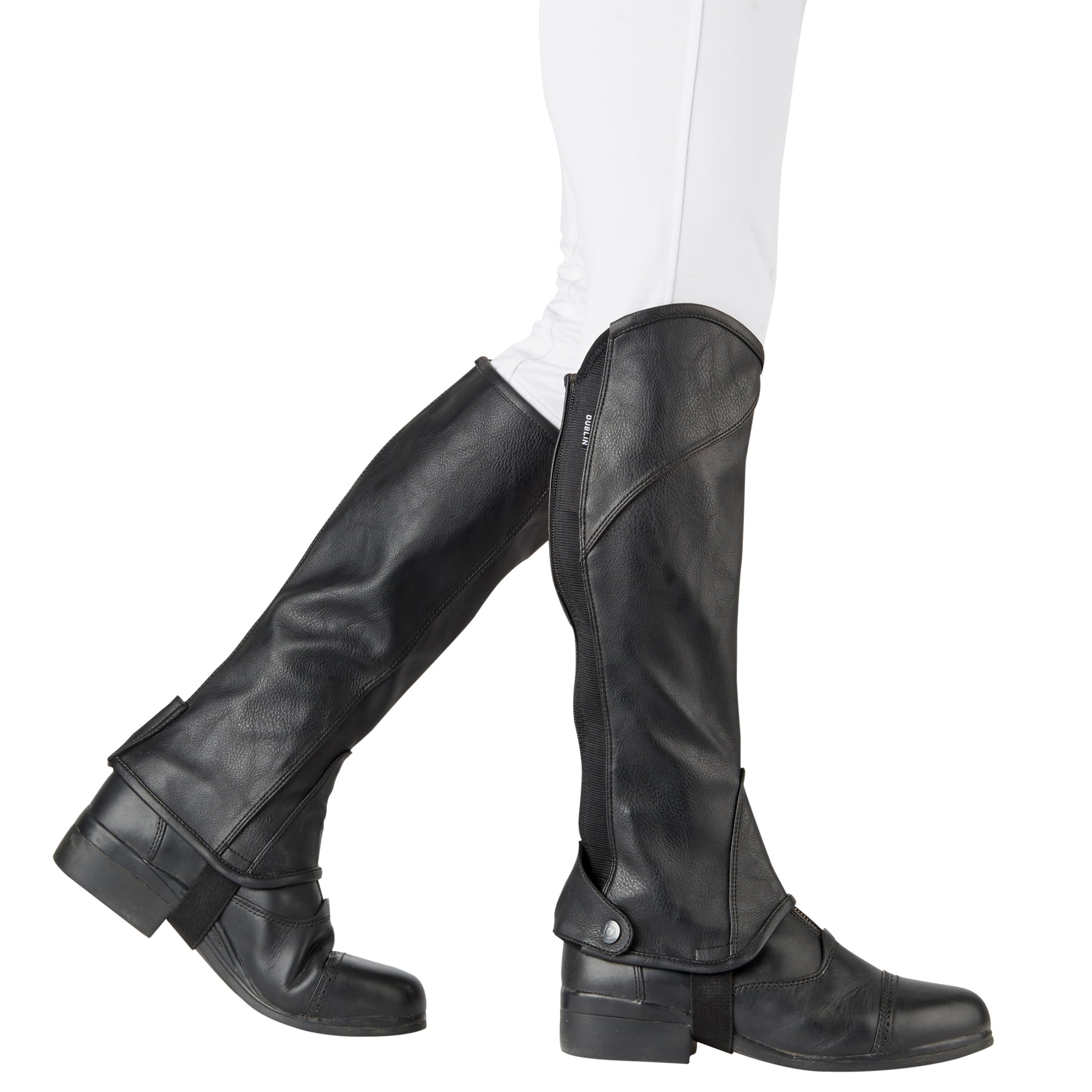 Dublin Stretch Fit Half Chaps, Black, Childs Small