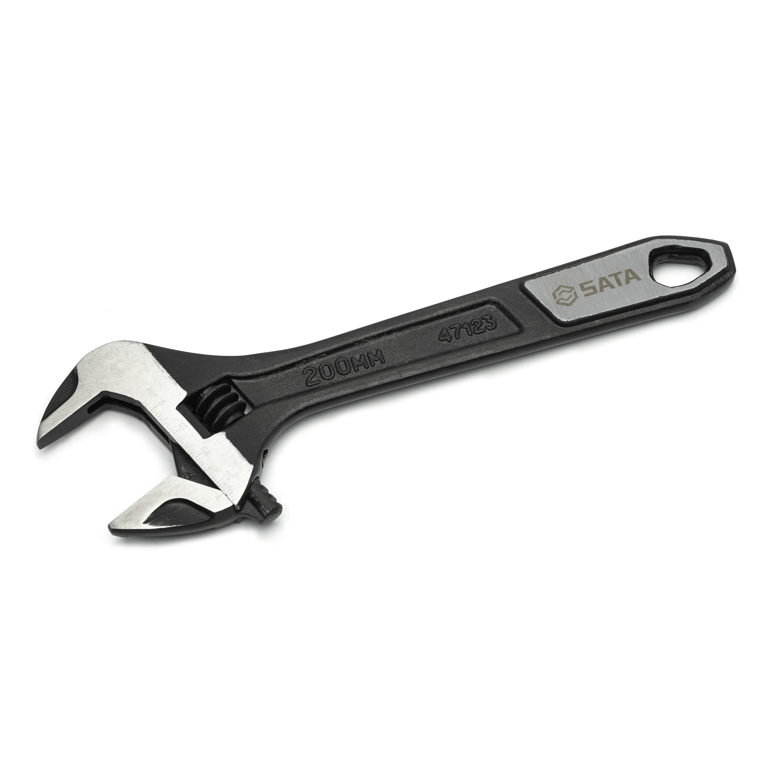 Sata 8in Wide Jaw Heavy Duty Compact Hand Tool Adjustable Wrench