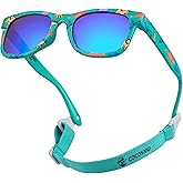 COCOSAND Flexible Baby Sunglasses with Strap Polarized UV Protection for Toddler Infant Newborn Boy Girl Age 0-24 Months