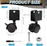 PATIKIL 4 Pack 1" Swivel Caster Wheel w/ Brake 7/9" U Bracket 33 Lbs Total view 2