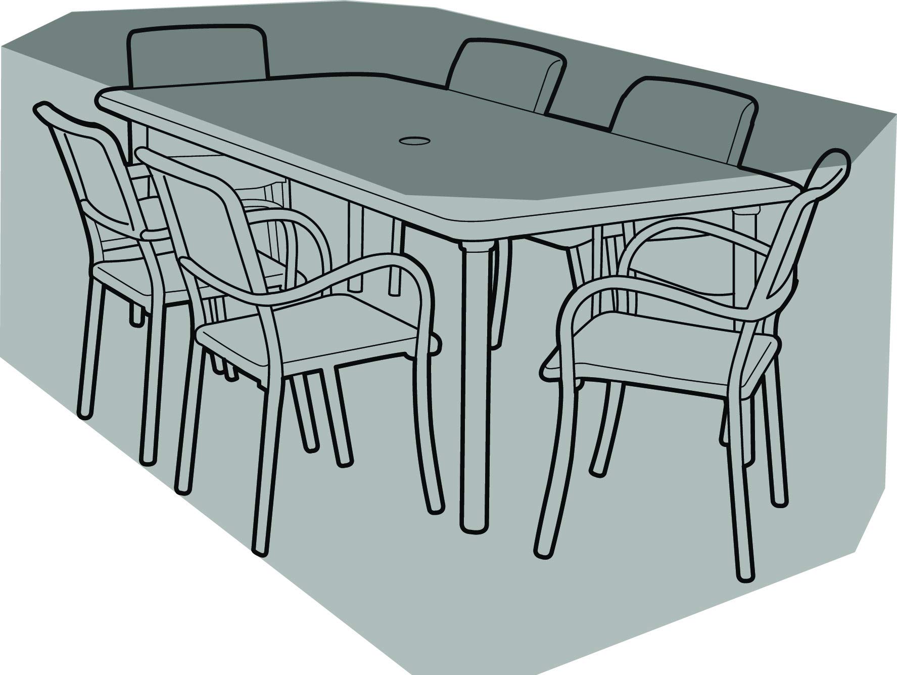 Garland 6 Seater Rectangular Furniture Set Cover - Silver Grade (W1412)