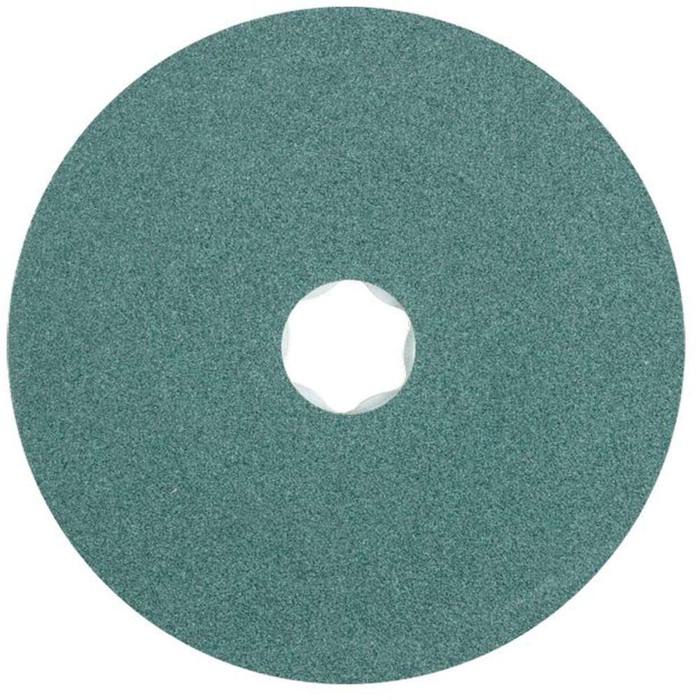 Photo 1 of PFERD COMBICLICK® 4-1/2" Fibre Disc, 80 grit, Zirconia Alumina Z, For coarse grinding work with a high stock removal rate on steel - Pack of 25 - Part 40134
