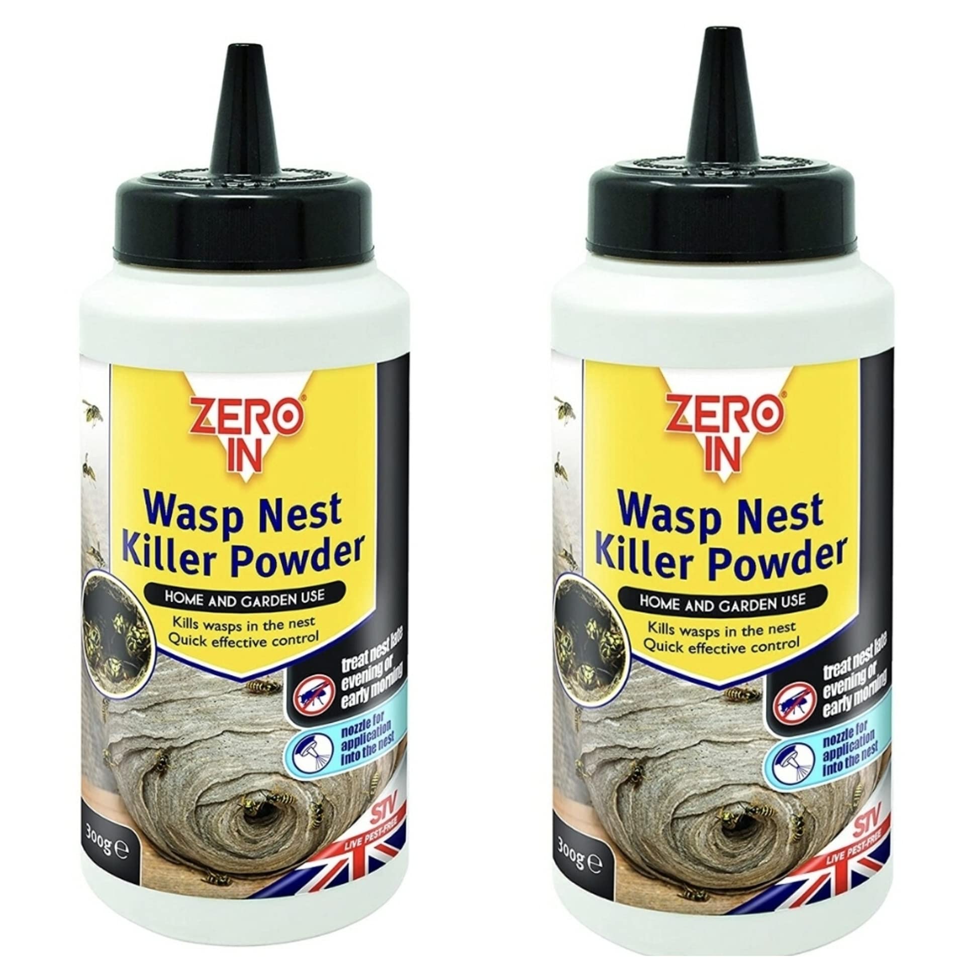 Zero in Wasp Nest Killer Powder Suitable for Home & Garden Use 300g × 2