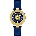 Versus Versace Brick Lane Lion Collection Womens Fashion Watch Featuring Genuine Leather Adjustable Strap and Sunray Dial