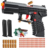 AetherShot Automatic Shell Ejecting Toy Gun, DIY Building Block Toy Pistol, Fidget &amp; Shooting Game &amp; Educational STEM Toy Guns, Ideal Gift for Halloween Christmas Birthdays