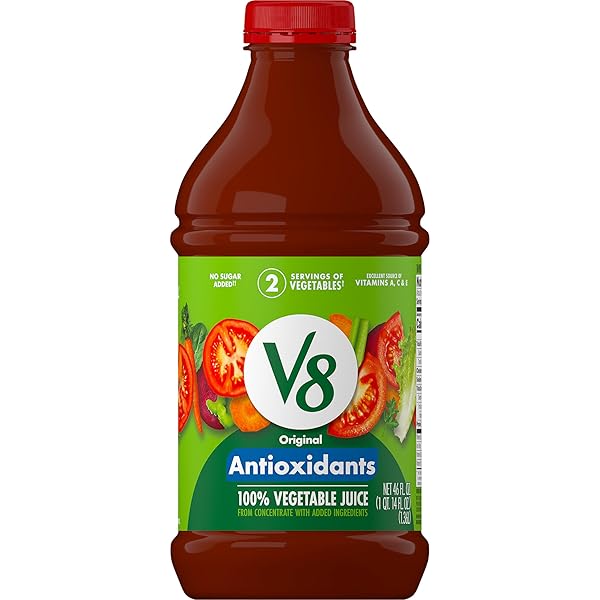 V8 ANTIOXIDANTS ORIGINAL 100% VEGETABLE JUICE, 46 FL OZ BOTTLE