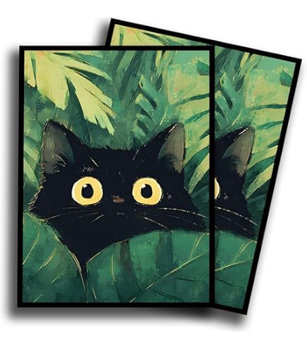 (Pastel Cats) 100% Hand-Drawn 100ct Textured Matte TCG/MTG Card Art Sleeves by Realm Guard : Toys & Games