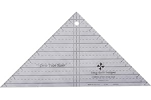 COZY QUILT DESIGNS Strip Tube Ruler™ - 9.5" x 9.5" x 13.25" Top-Selling Quilting Tool for Perfect Half Square Triangles