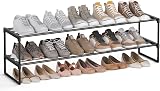SONGMICS 2-Tier Shoe Rack Storage Organizer 30x116x34 cm Black LSA032B01