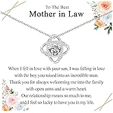 Infinity Necklace Gifts for Mother in Law/ Sister in Law/ Daughter in Law/ Bonus Mom/ Step Mom -Jewerly Present as Christmas Birthday Mothers Day Valentines Day Easter Gift Stocking Stuffers for Women